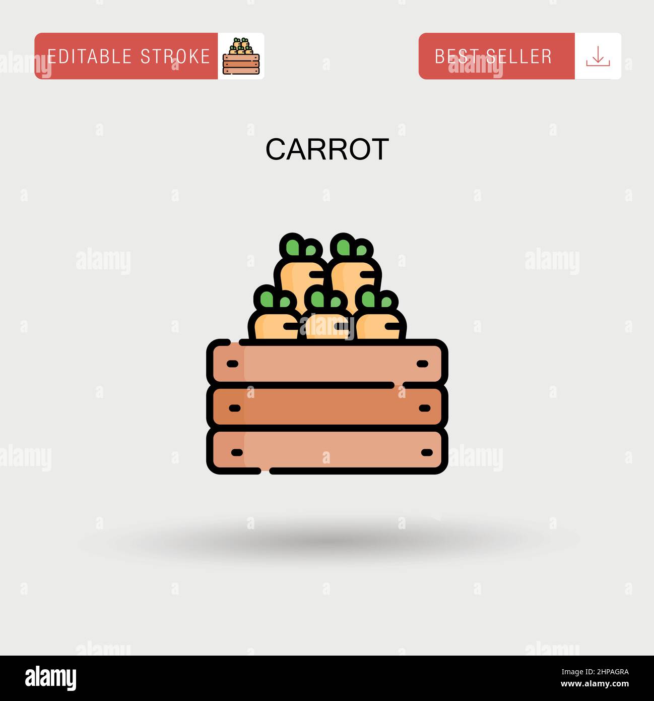 Carrot Simple vector icon. Stock Vector