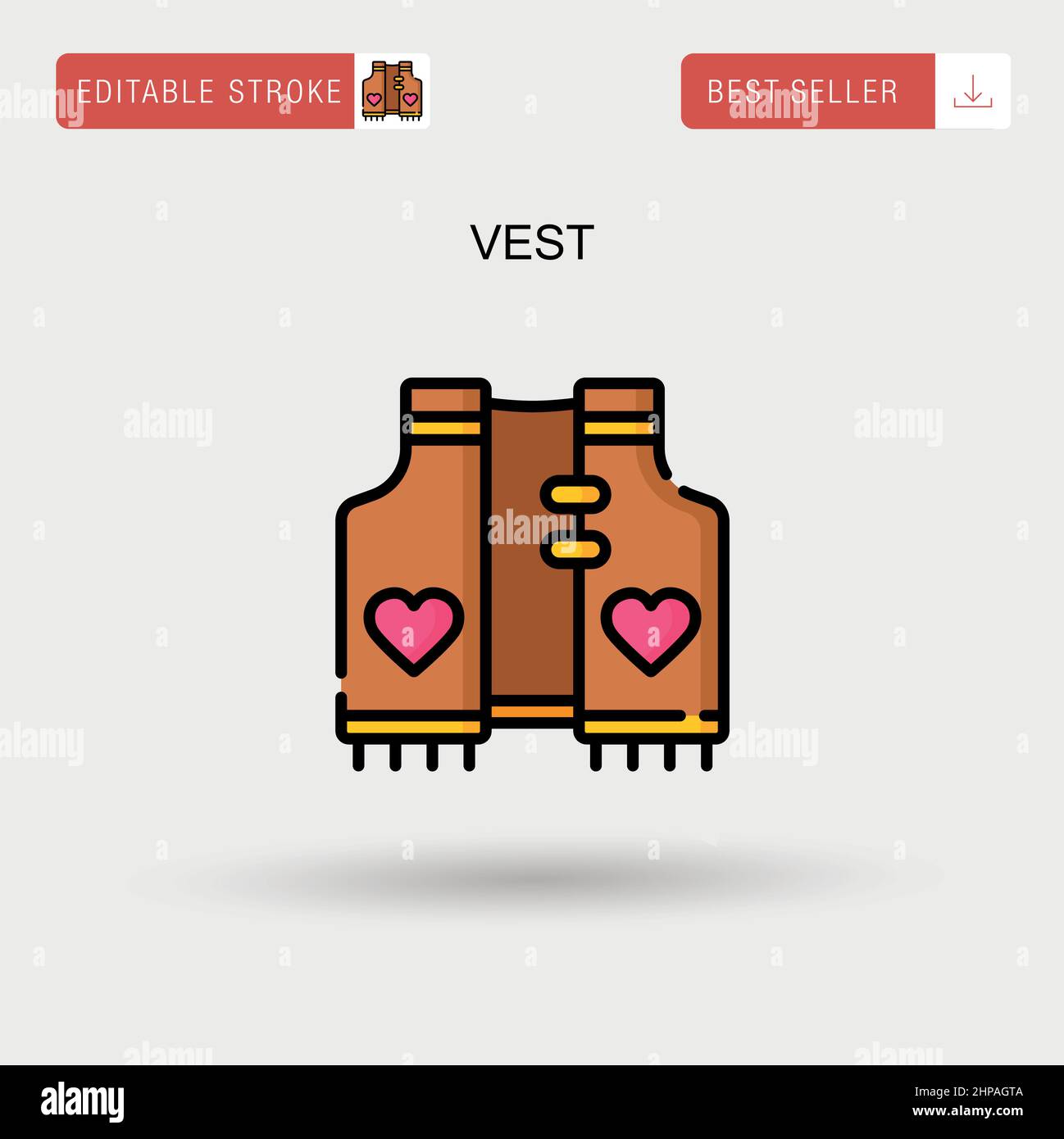 Vest Simple vector icon. Stock Vector