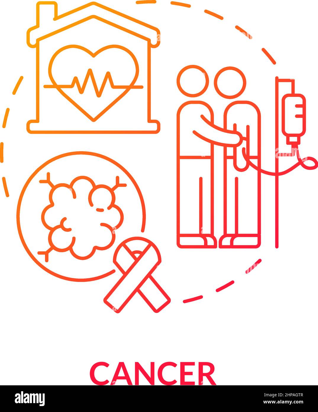 Cancer red gradient concept icon Stock Vector Image & Art - Alamy