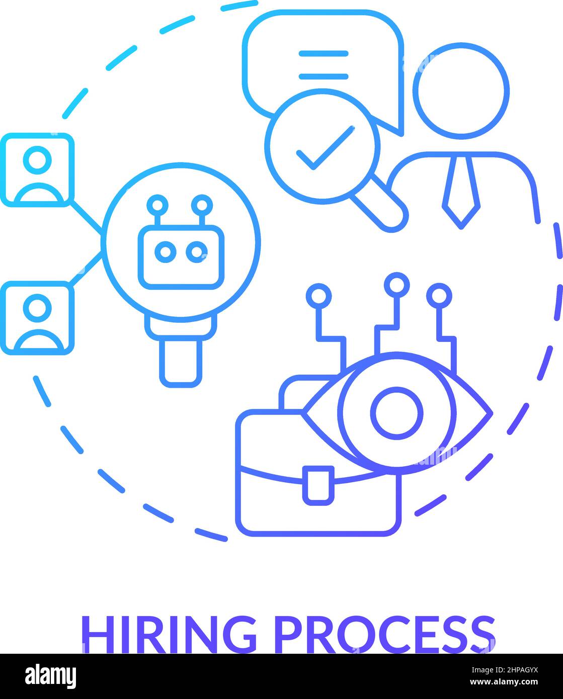 Hiring process blue gradient concept icon Stock Vector Image & Art Alamy
