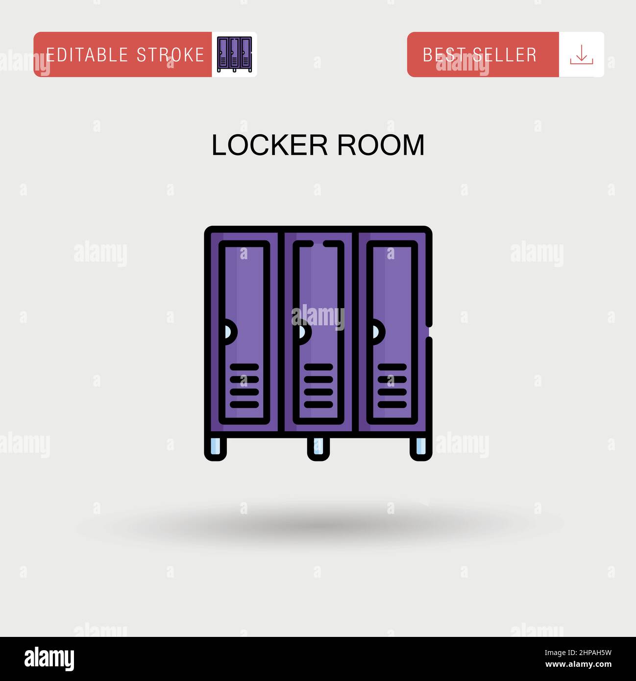 Locker room Simple vector icon. Stock Vector