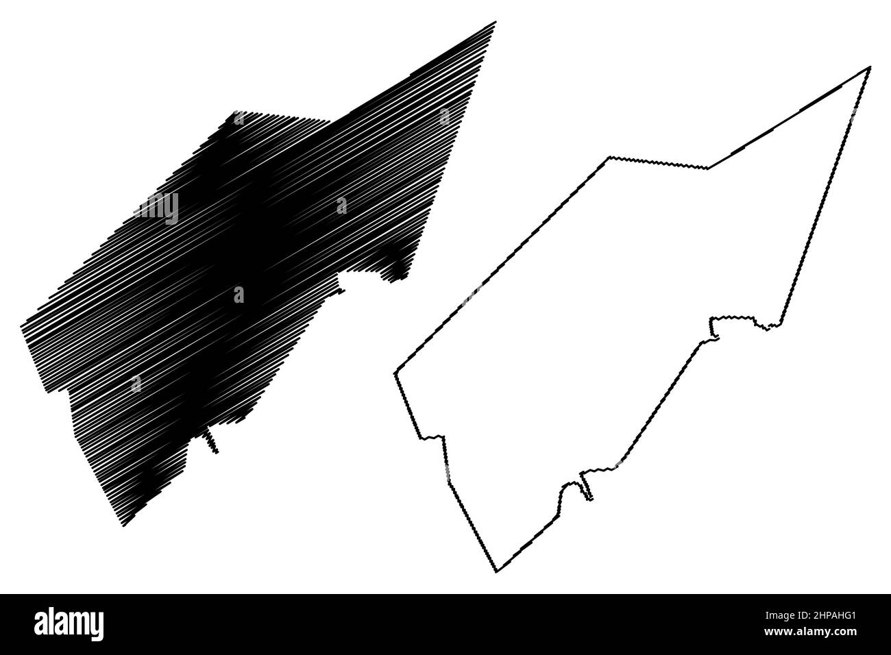 Satuba municipality (Alagoas state, Municipalities of Brazil, Federative Republic of Brazil) map vector illustration, scribble sketch Satuba map Stock Vector