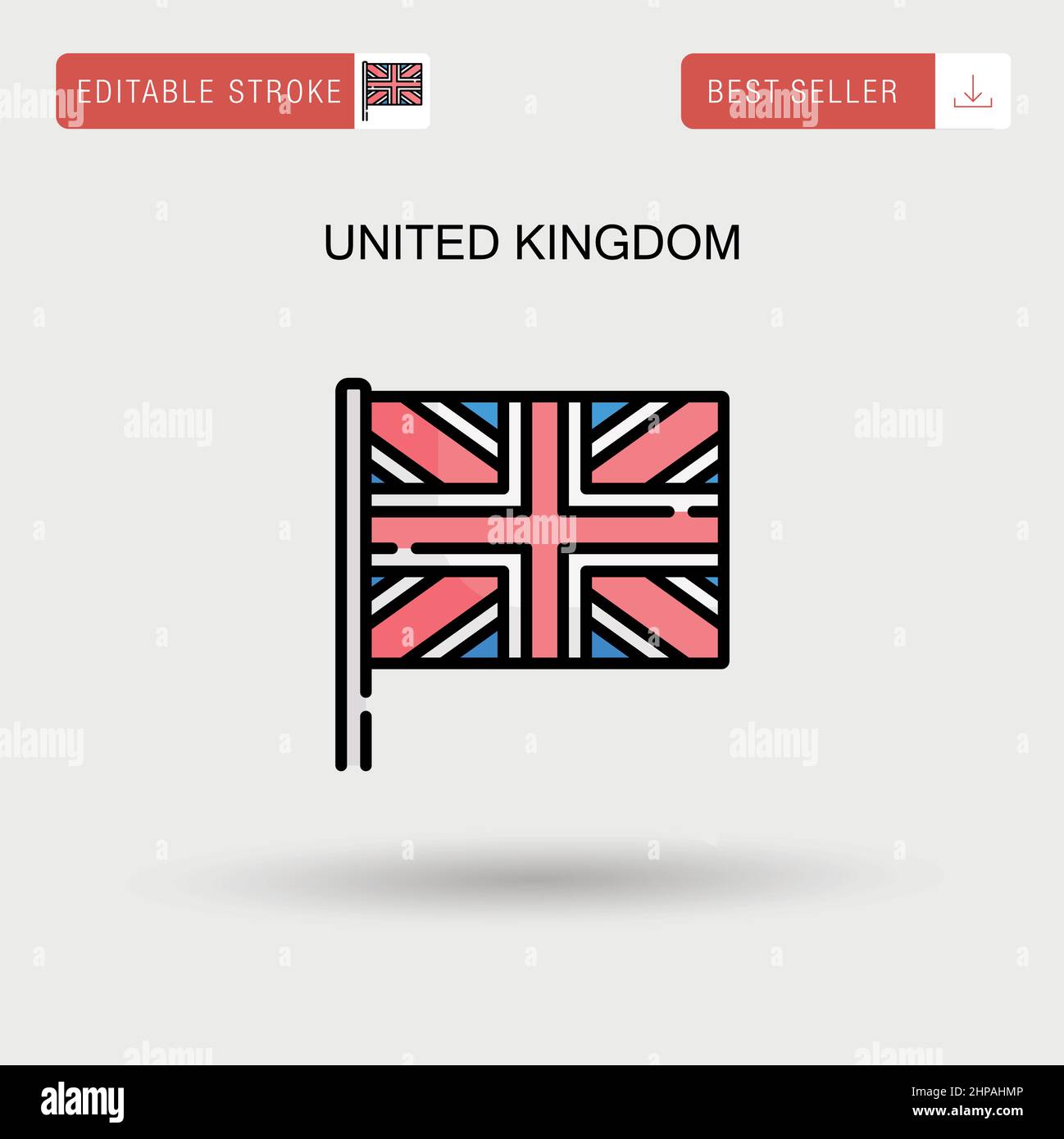 United kingdom Simple vector icon. Stock Vector