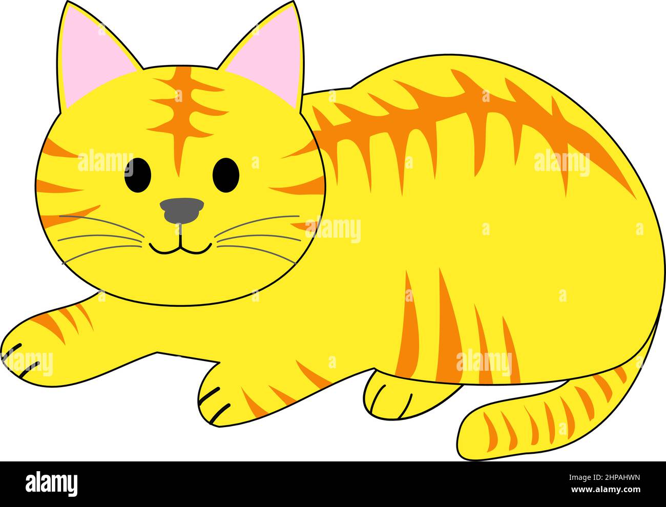 Yellow Tabby Cats Stock Vector Images Alamy 3374