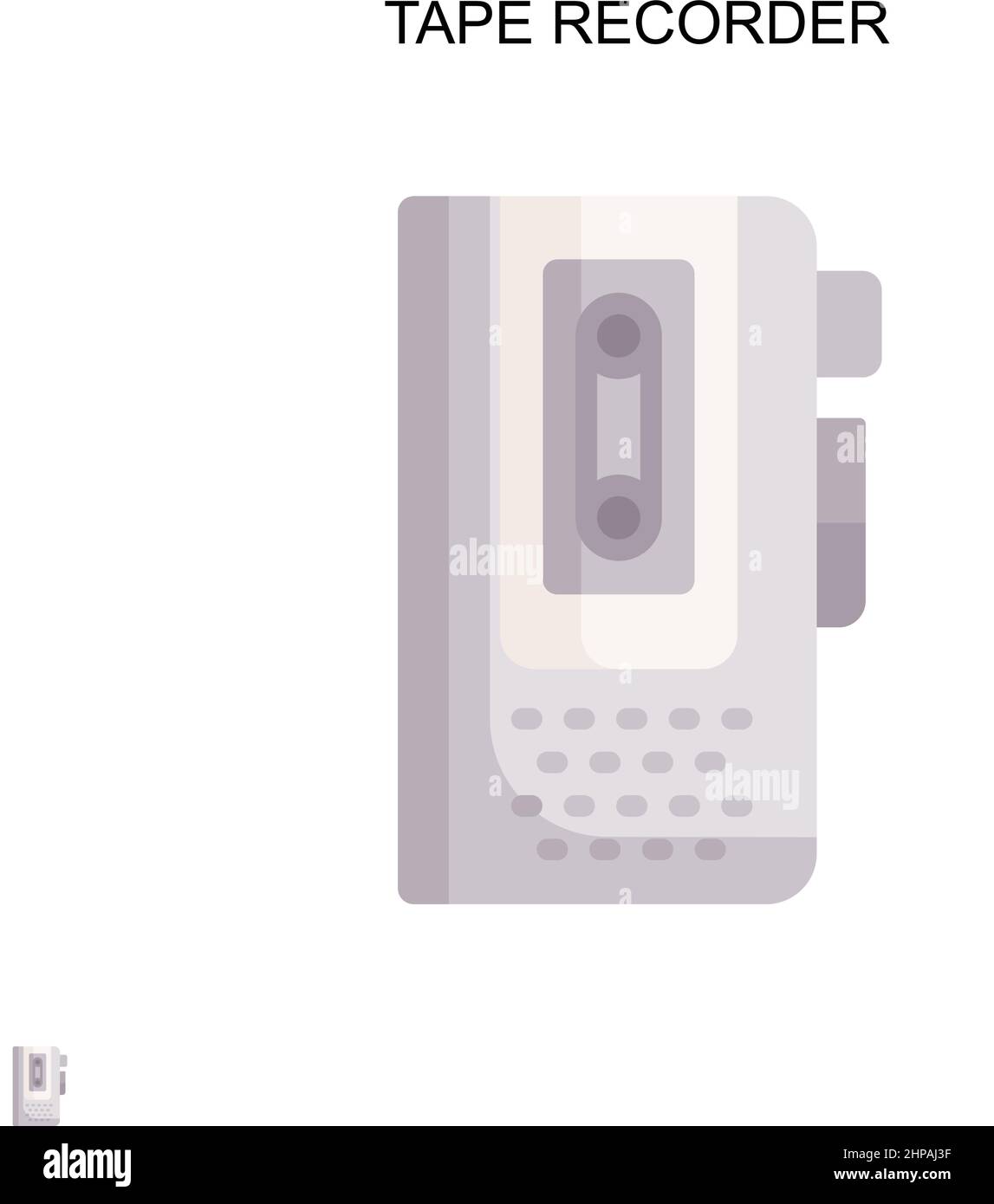 Tape recorder Simple vector icon. Illustration symbol design template