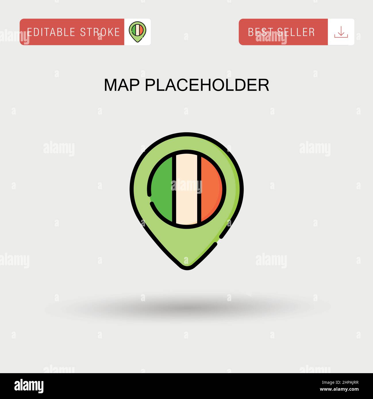 Map placeholder Simple vector icon. Stock Vector