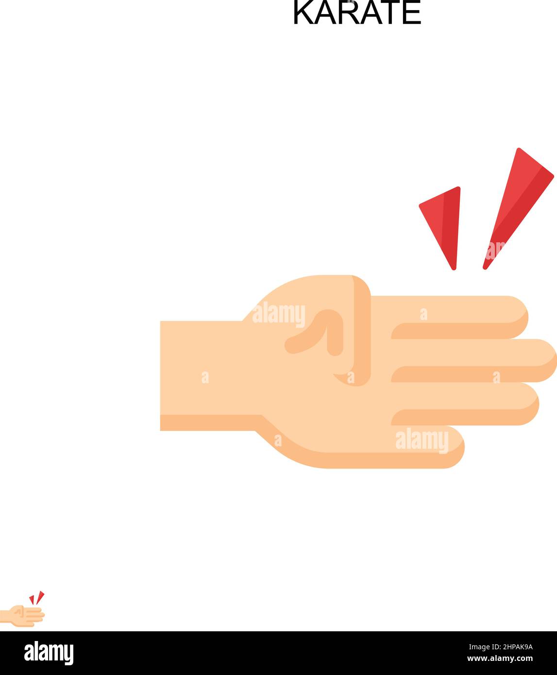 Karate Simple vector icon. Illustration symbol design template for web ...