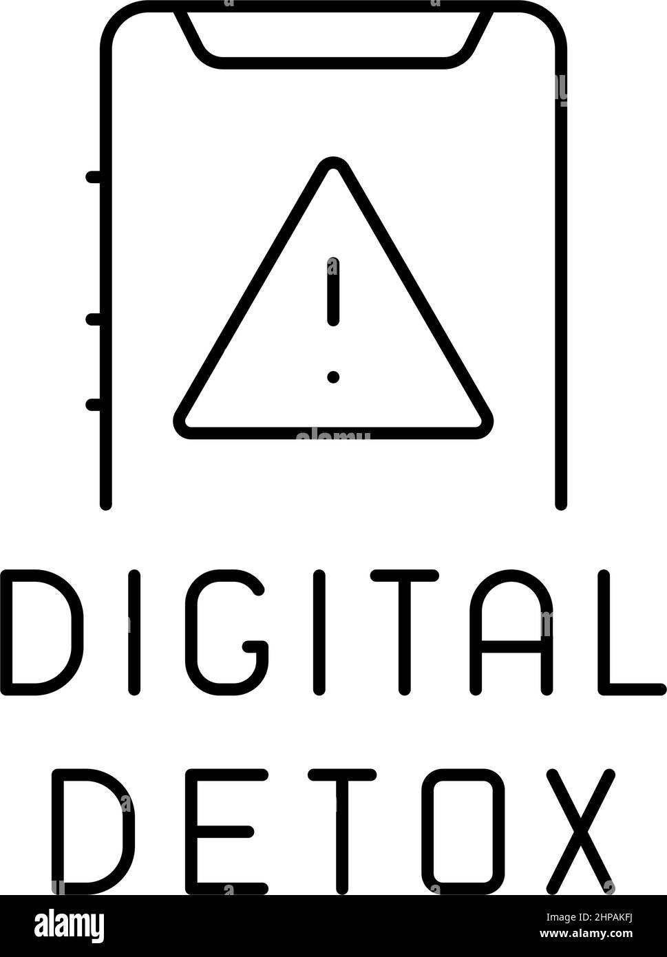 digital detox line icon vector illustration Stock Vector Image & Art