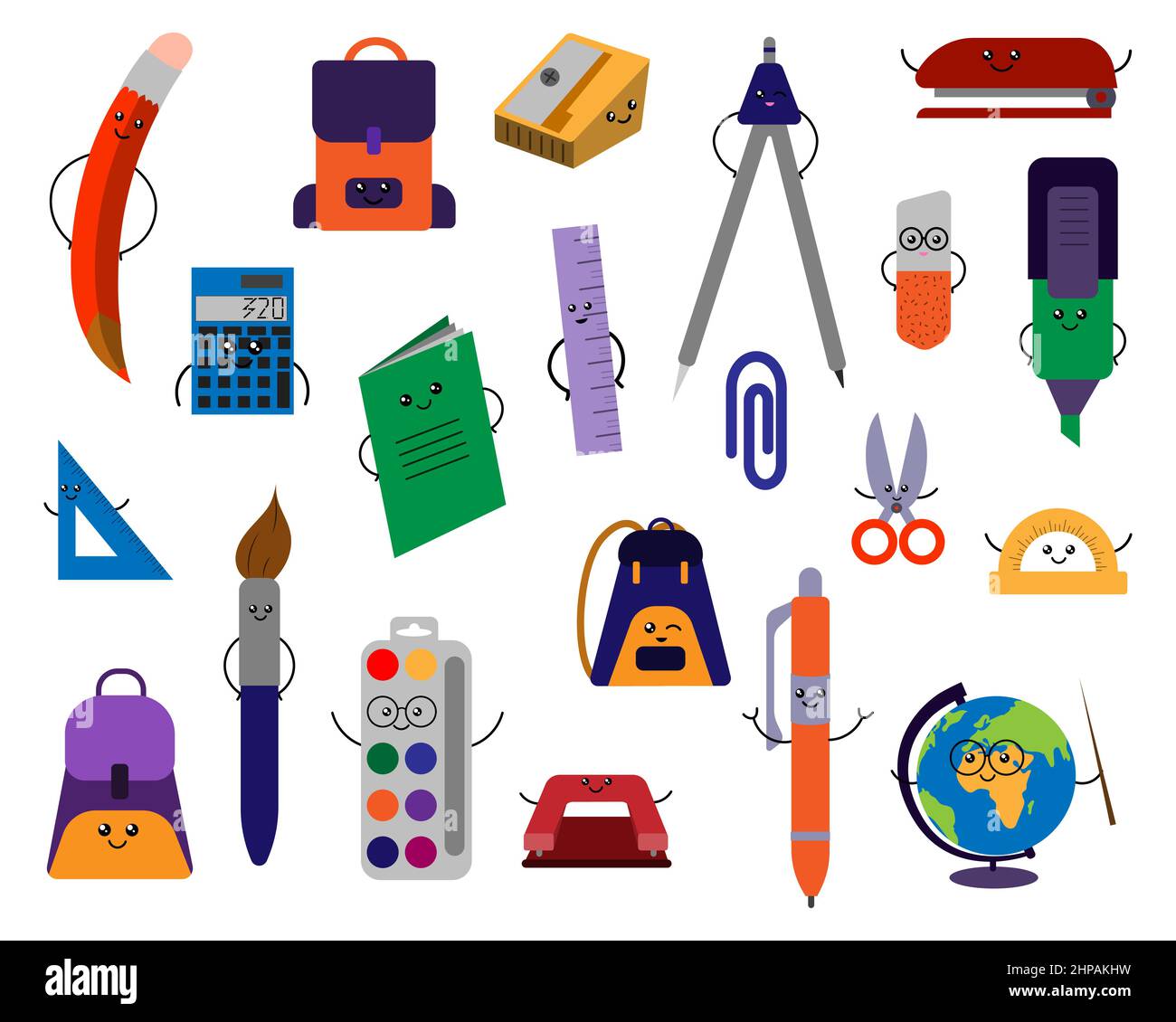 Cute cartoon kawaii stationery, school supplies, office supplies. vector isolated on a white background Stock Vector Image & Art - Alamy Cute cartoon kawaii stationery, school supplies, office supplies. vector isolated on a white background Stock Vector Image & Art - Alamy