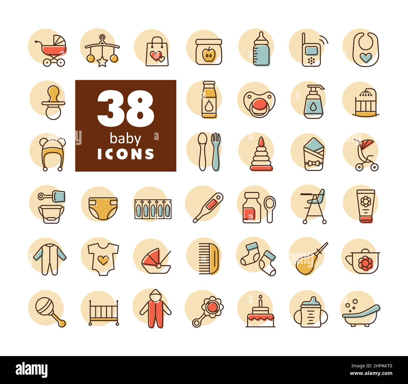 Baby, feeding and care icons set. Graph symbol for children and newborn