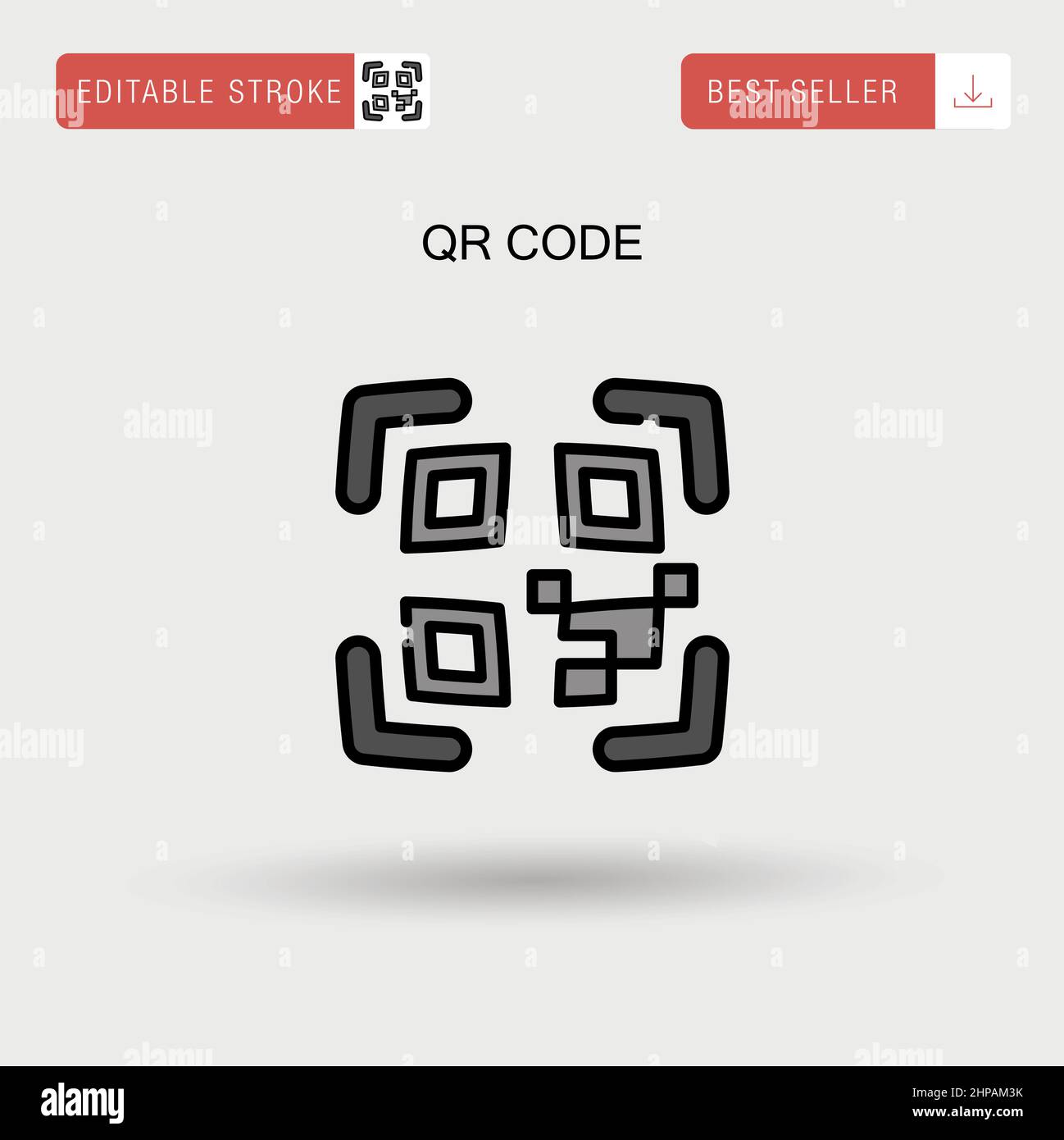 Qr code Simple vector icon. Stock Vector