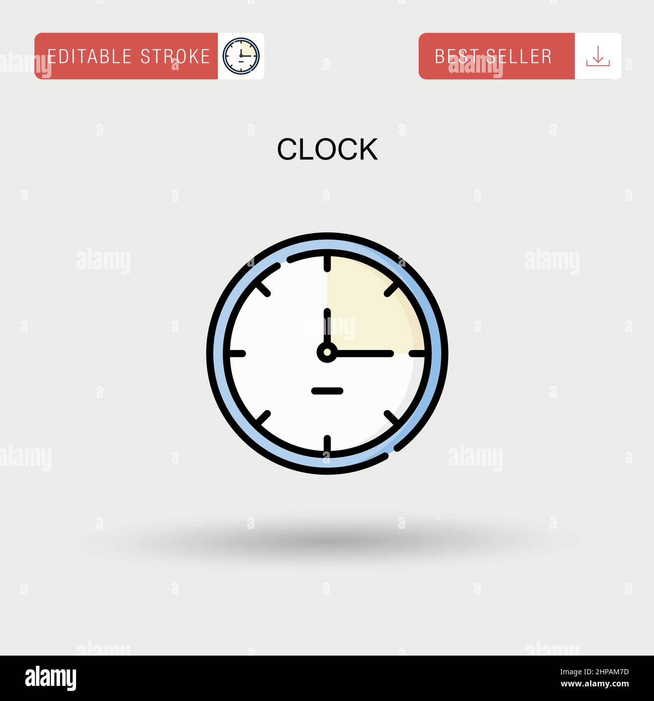 Clock Simple vector icon Stock Vector Image & Art - Alamy
