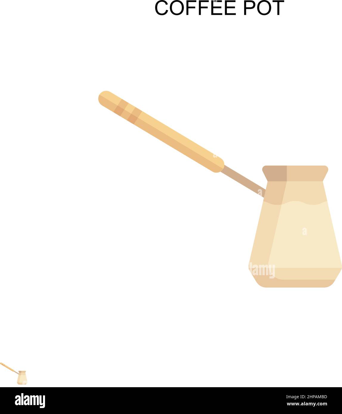 Coffee pot Simple vector icon. Illustration symbol design template for ...