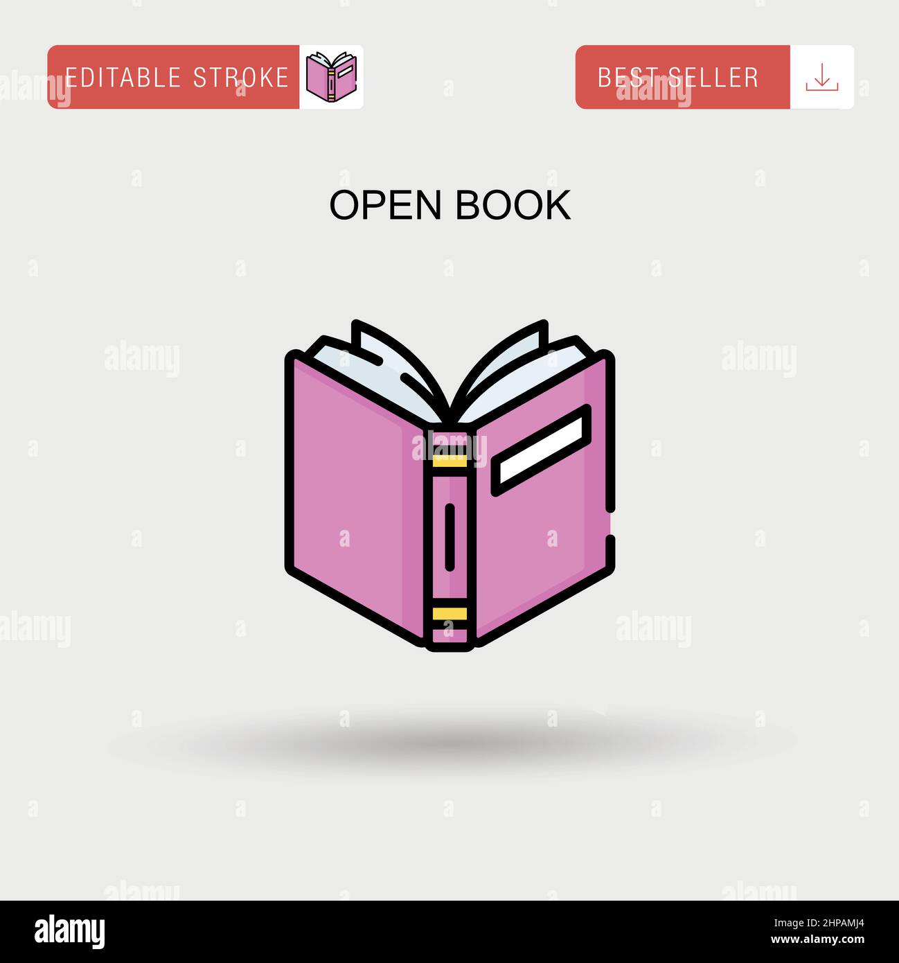 Open book Simple vector icon Stock Vector Image & Art - Alamy