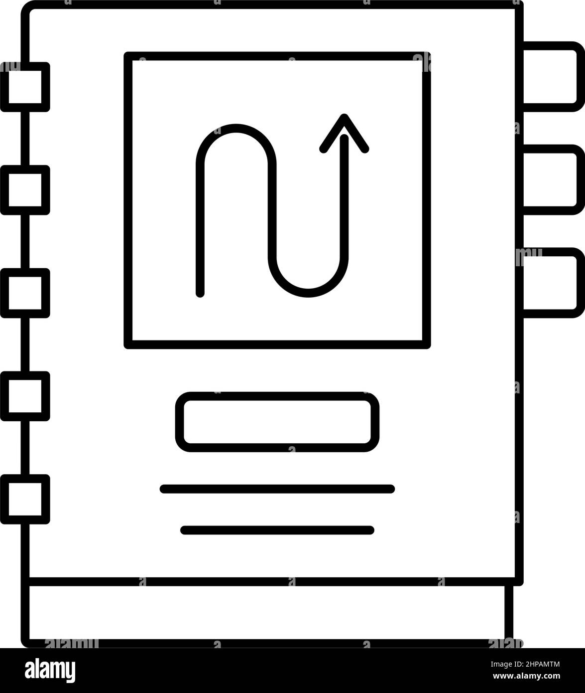 notebook with work planning line icon vector illustration Stock Vector ...