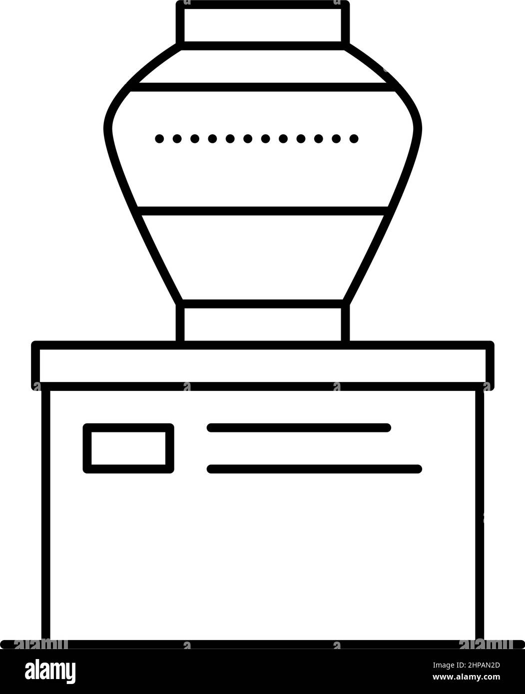 amphora vase exhibit line icon vector illustration Stock Vector Image ...