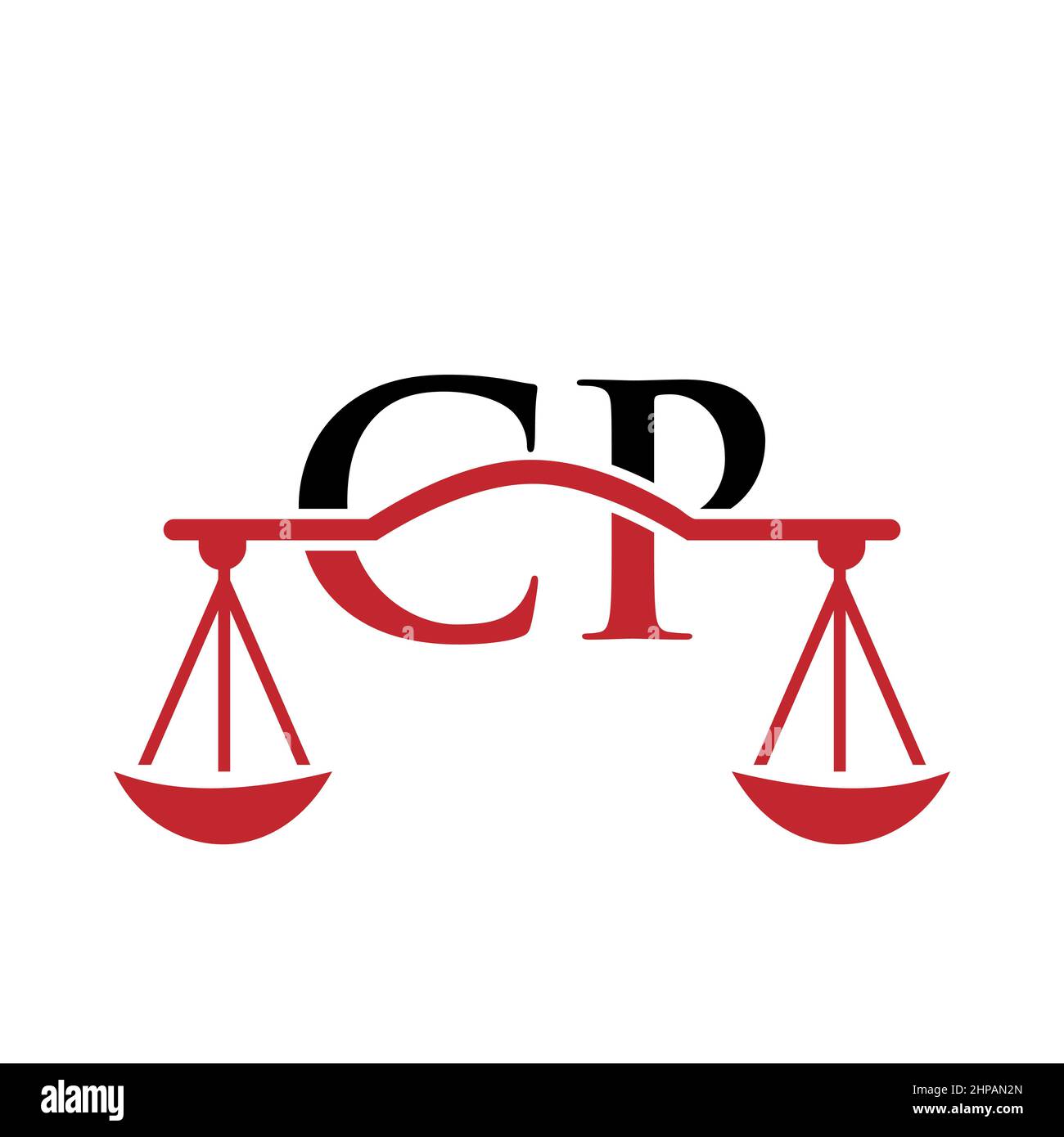 Law Firm Letter CP Logo Design. Lawyer, Justice, Law Attorney, Legal