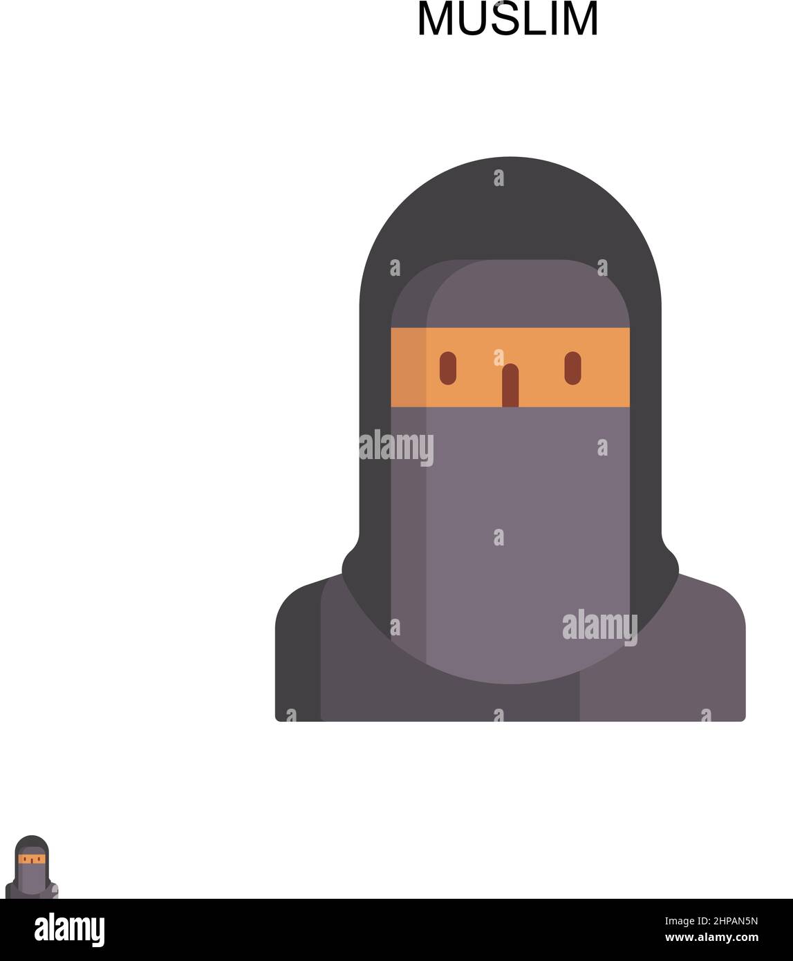 Muslim Simple vector icon. Illustration symbol design template for web ...