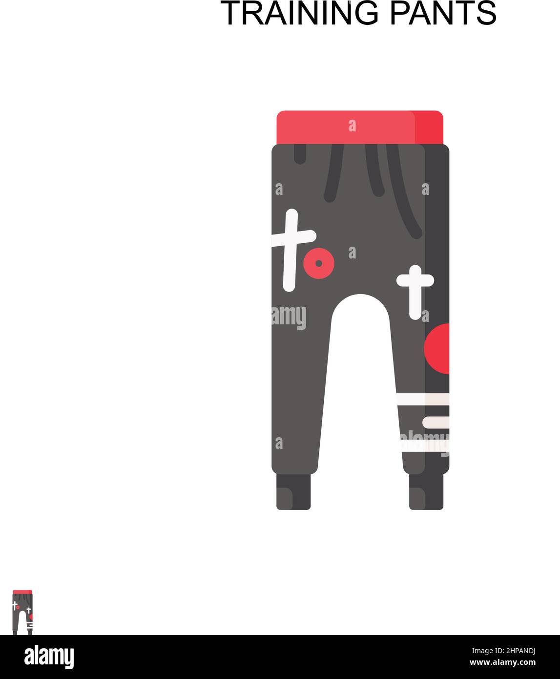 Training pants Simple vector icon. Illustration symbol design template