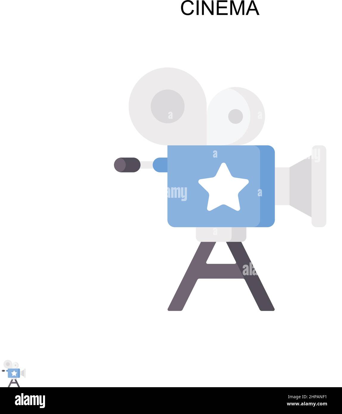 Cinema Simple vector icon. Illustration symbol design template for web mobile UI element. Stock Vector