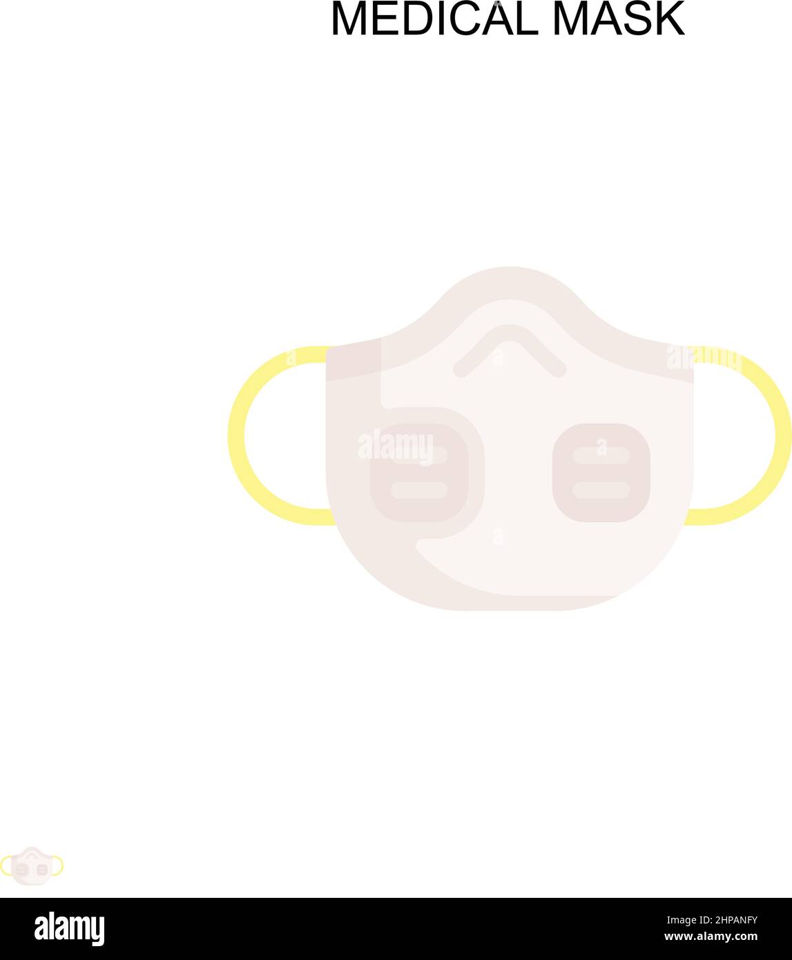 Medical mask Simple vector icon. Illustration symbol design template ...