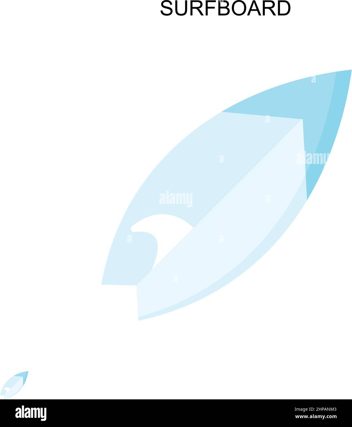 Surfboard Simple vector icon. Illustration symbol design template for ...