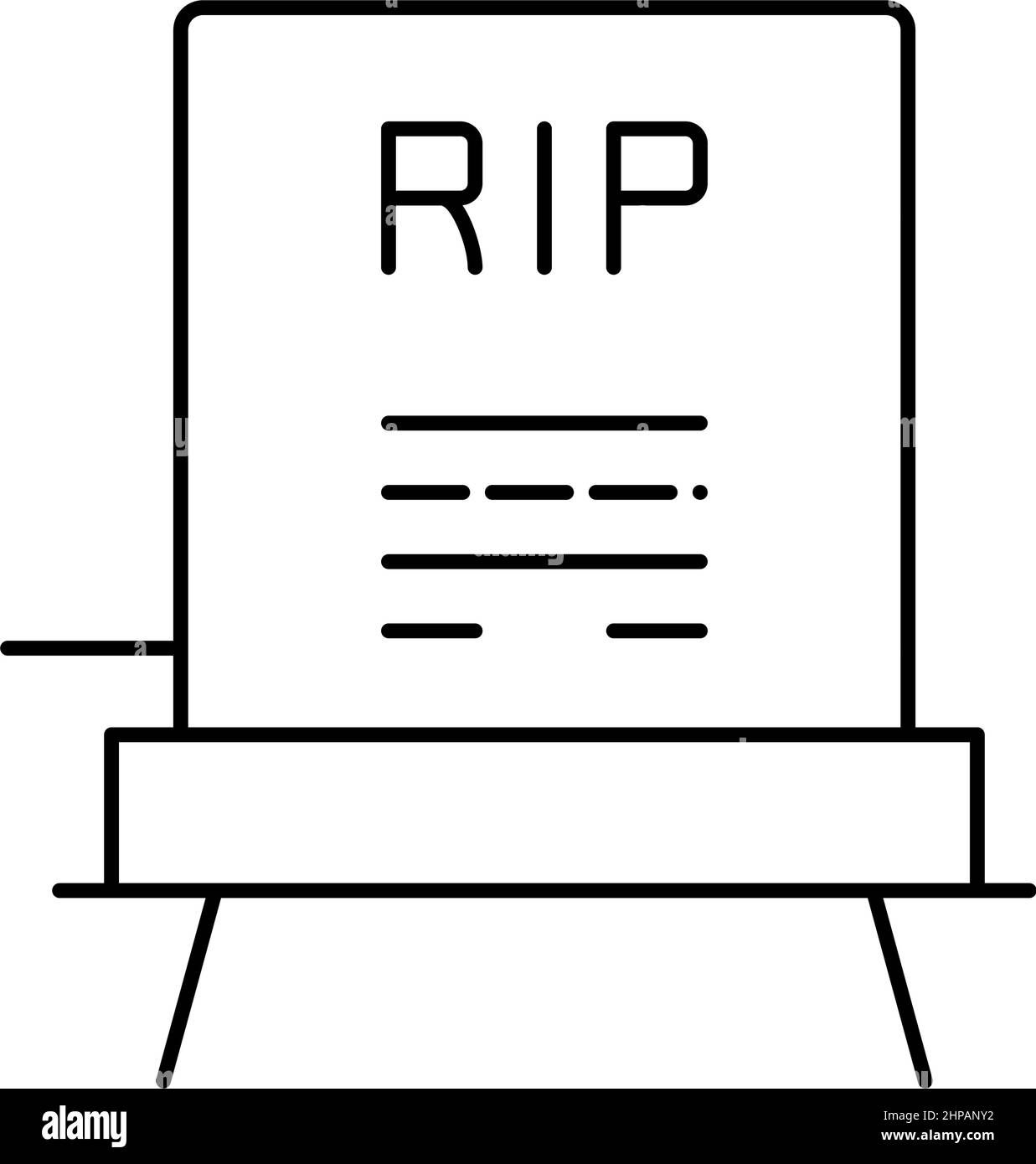 rip gravestone line icon vector isolated illustration Stock Vector ...