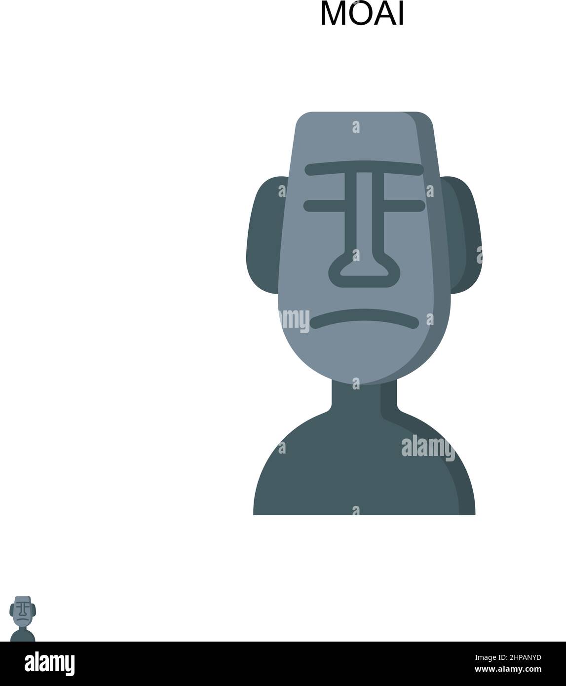 Free Moai Icon - Download in Colored Outline Style