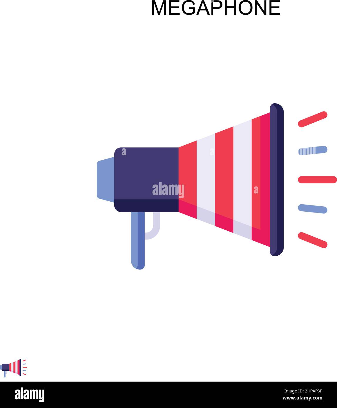 Megaphone Simple vector icon. Illustration symbol design template for ...