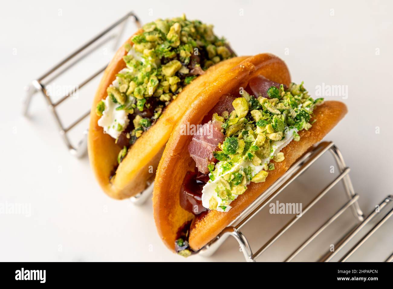 Picture of two Taiwanese gua bao buns Stock Photo