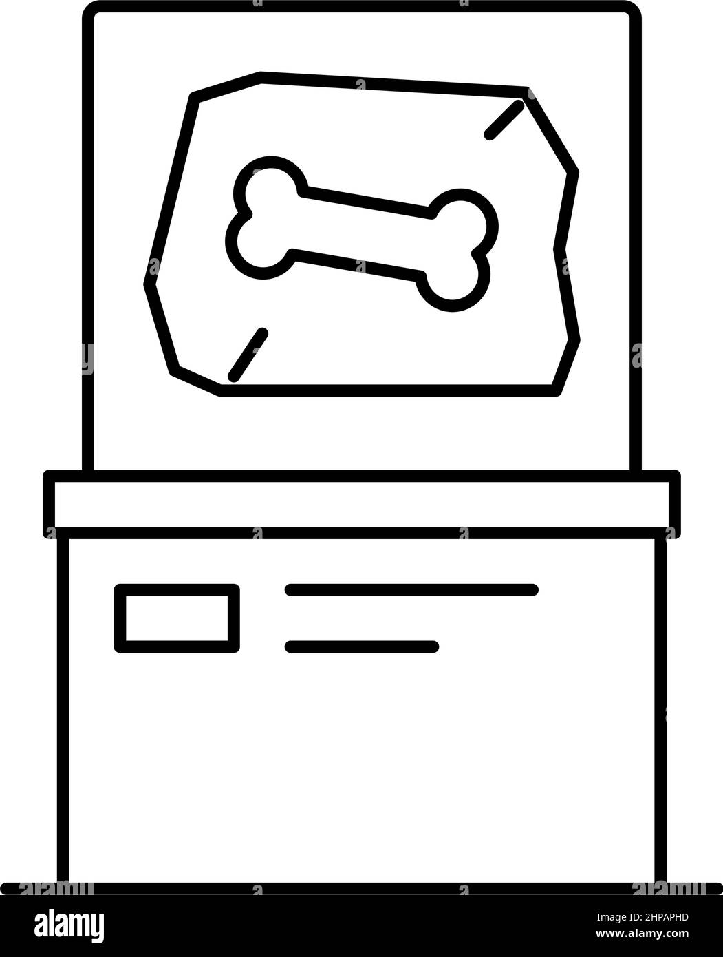 prehistoric bone line icon vector black illustration Stock Vector Image ...