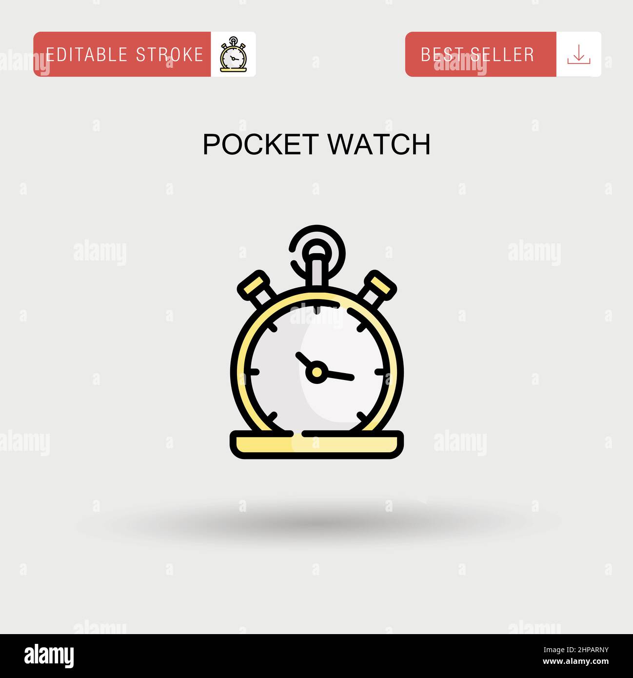 Pocket watch Simple vector icon. Stock Vector