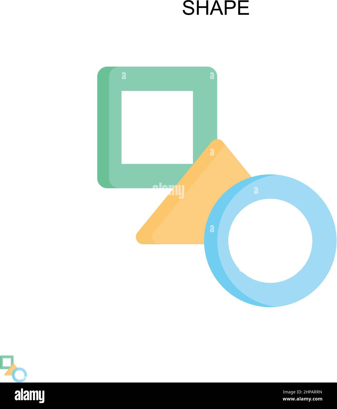 Shape Simple vector icon. Illustration symbol design template for web ... image.
