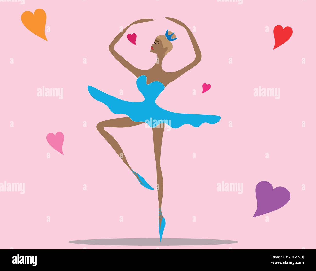 beautiful ballerina. the gentle Lady in a tutu are elegant and graceful in the flight of the dance. The beauty of ballet. Stock Vector