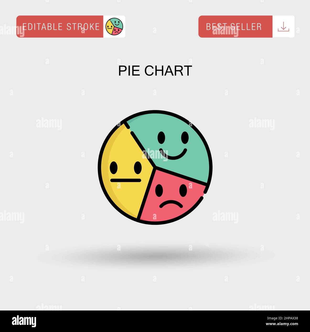 Pie chart Simple vector icon Stock Vector Image & Art - Alamy