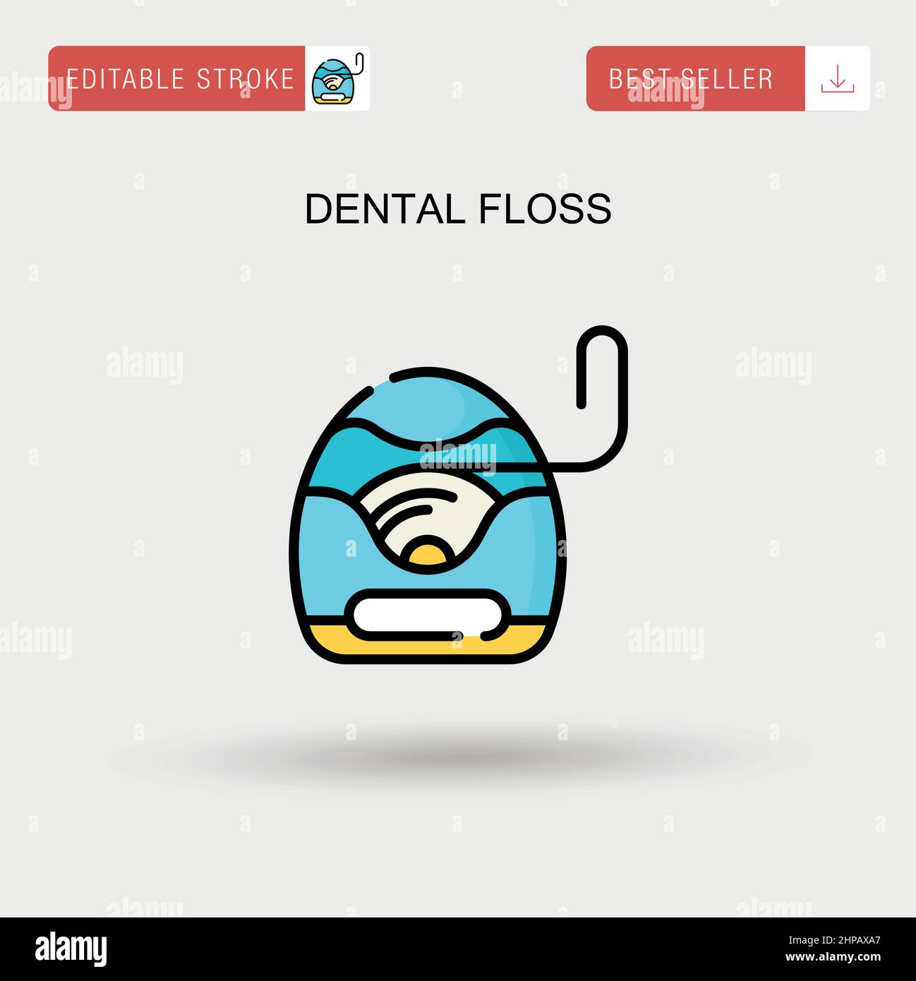 Dental floss Simple vector icon Stock Vector Image & Art - Alamy