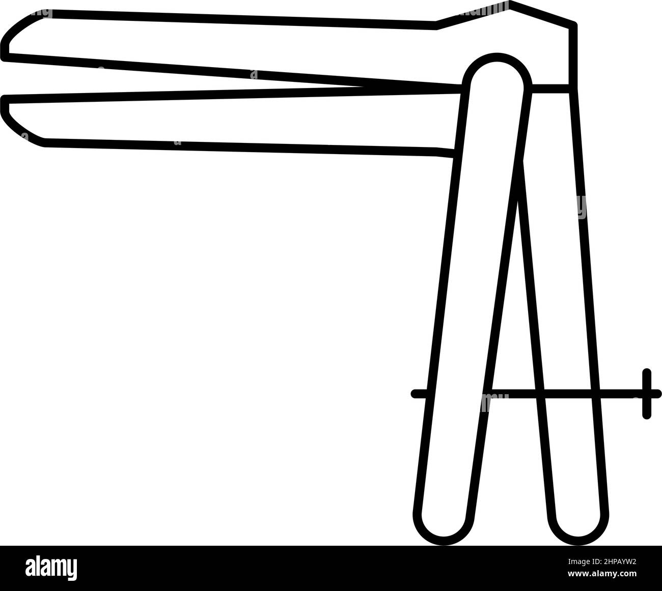gyn chair drawing gynecology chair line icon vector illustration sign Stock Vector Image &  Art - Alamy