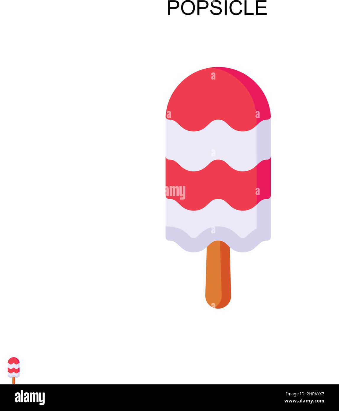 Popsicle Simple vector icon. Illustration symbol design template for web mobile UI element. Stock Vector