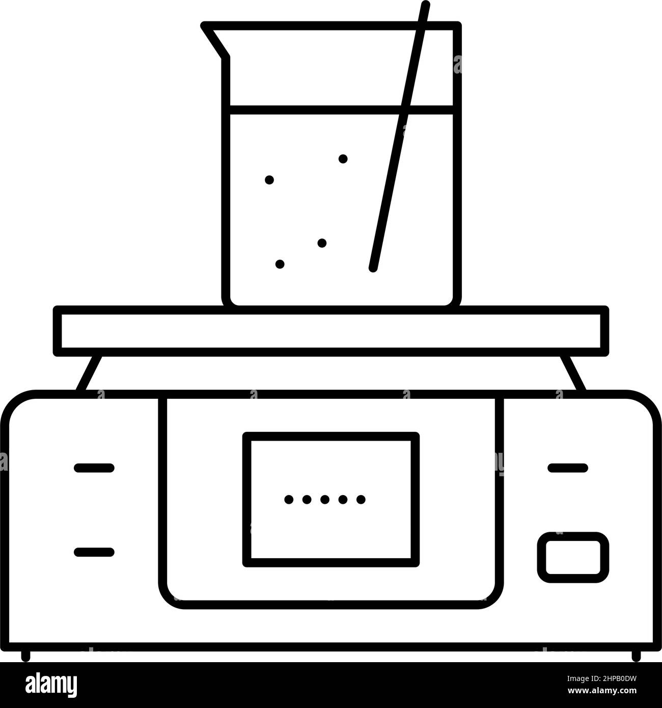 chemical test equipment line icon vector isolated illustration Stock