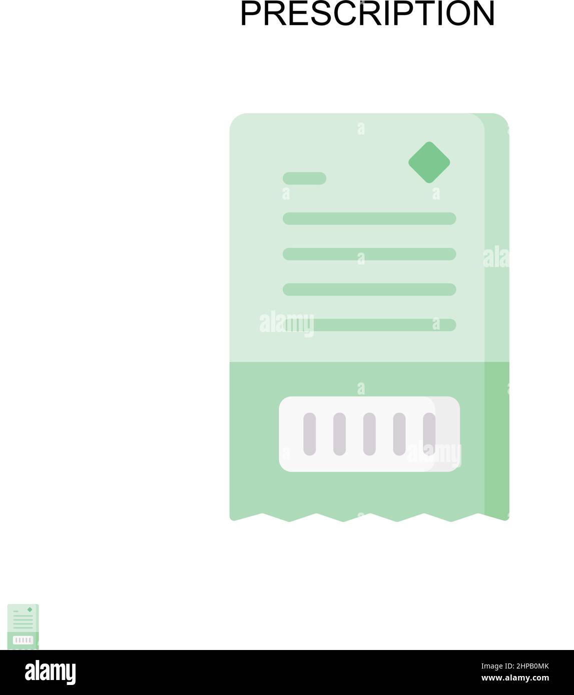 Prescription Simple vector icon. Illustration symbol design template for web mobile UI element. Stock Vector