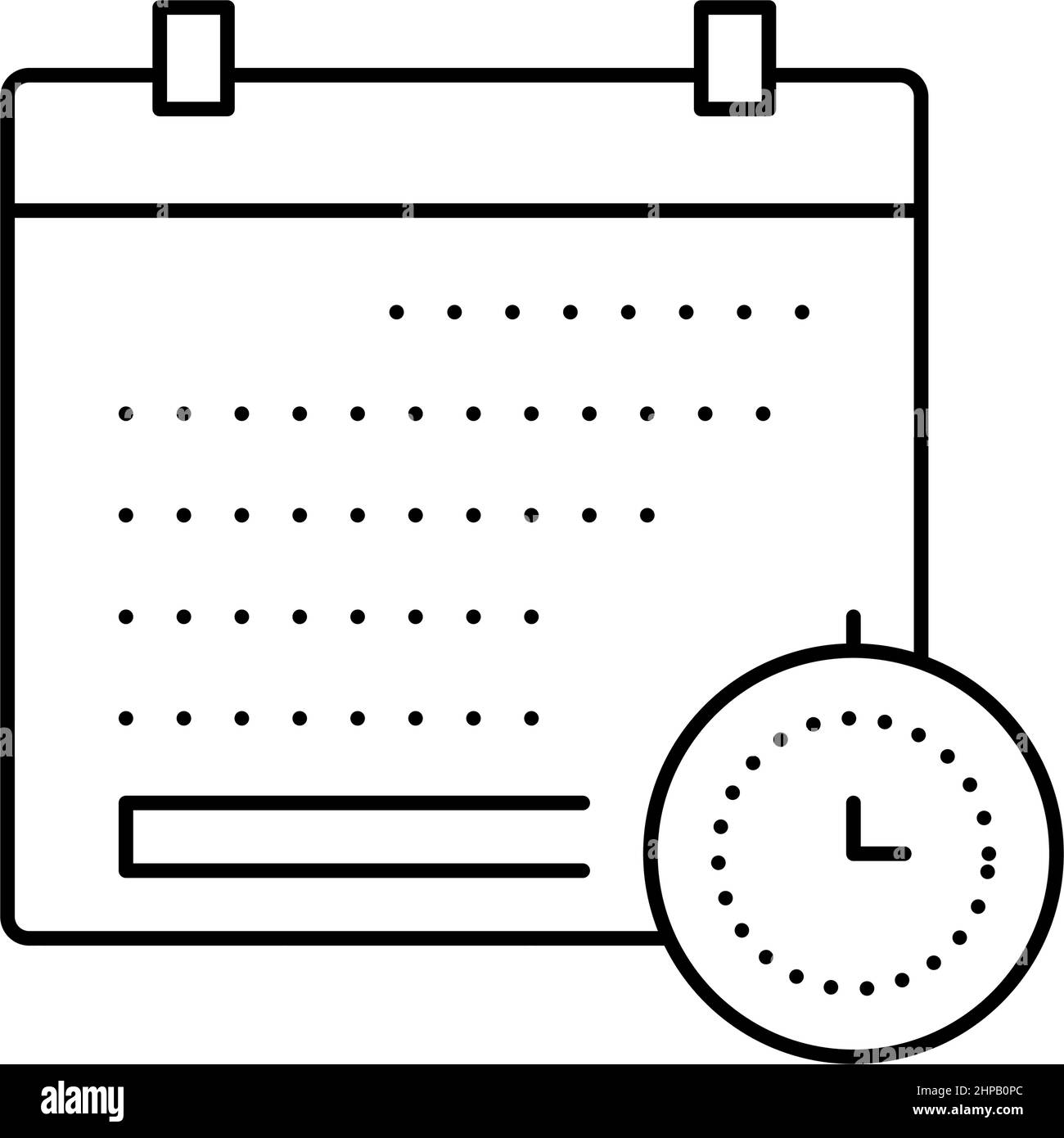 calendar date and time line icon vector illustration Stock Vector Image ...