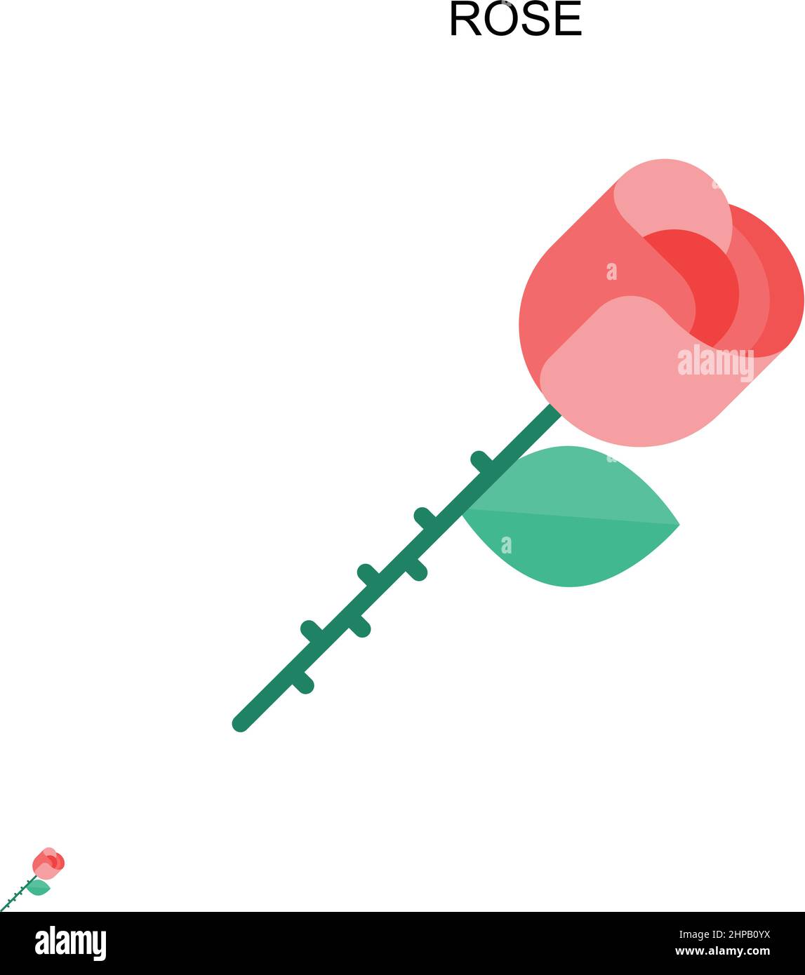 Rose Simple vector icon. Illustration symbol design template for web ...