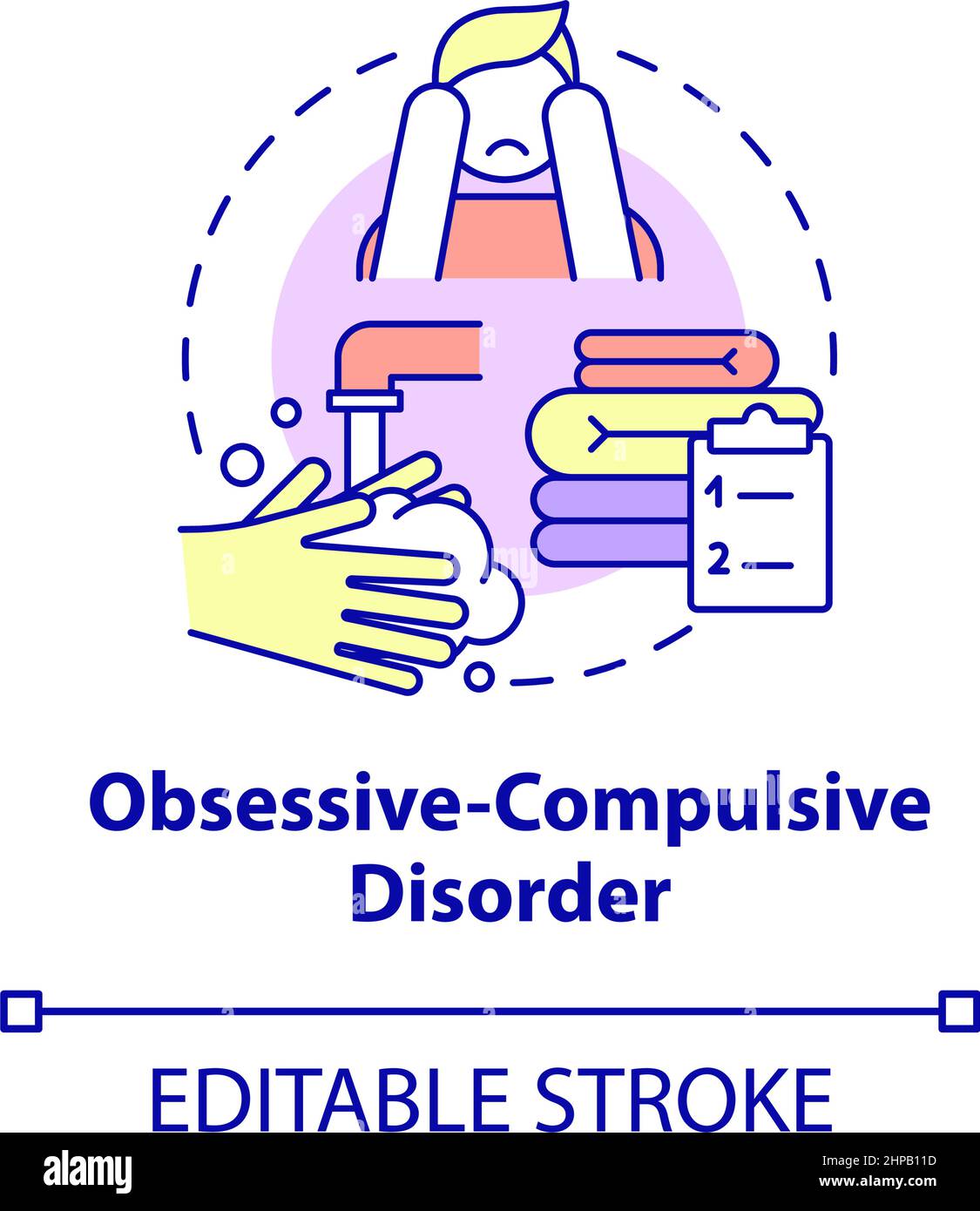 obsessive Obsessive-compulsive disorder concept icon Stock Vector Image & Art - Alamy