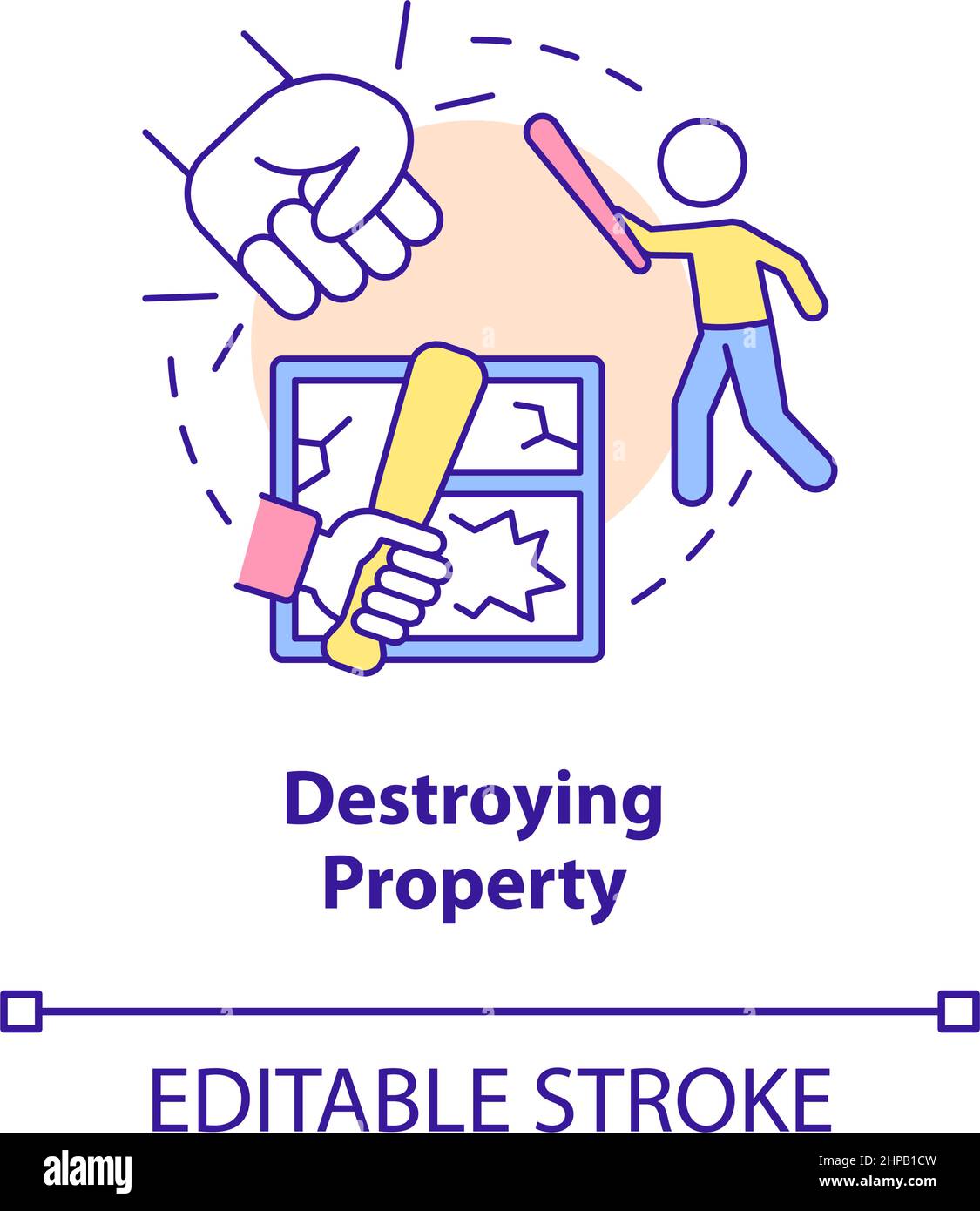 Destruction of property Stock Vector Images Alamy