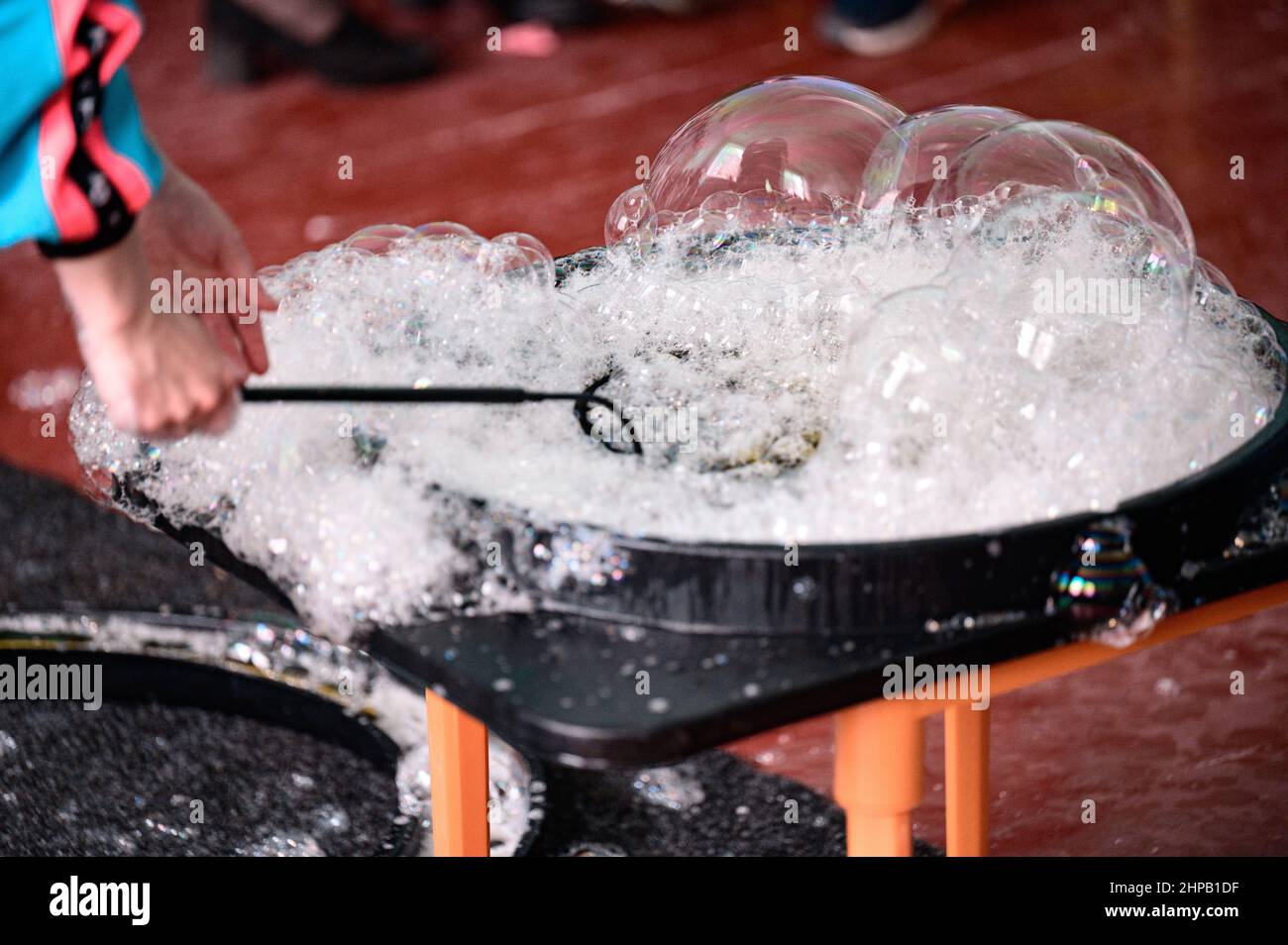 bubble show and all and accessories for it, soap solution for bubbles