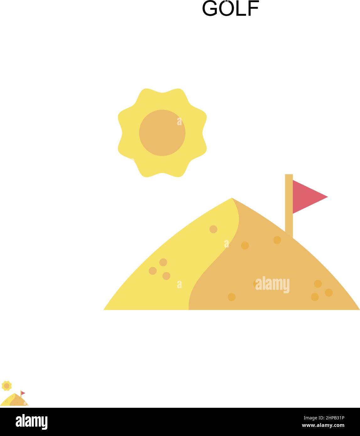 Golf Simple vector icon. Illustration symbol design template for web ...