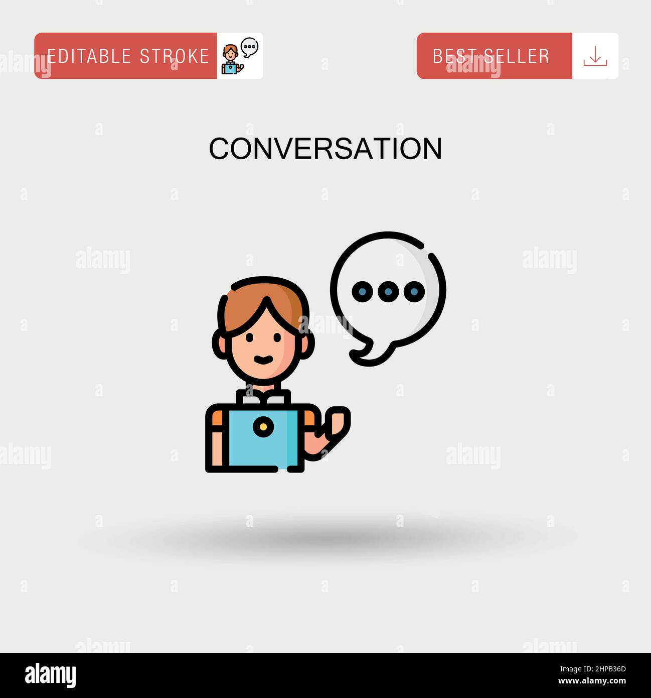 Conversation Simple vector icon. Stock Vector