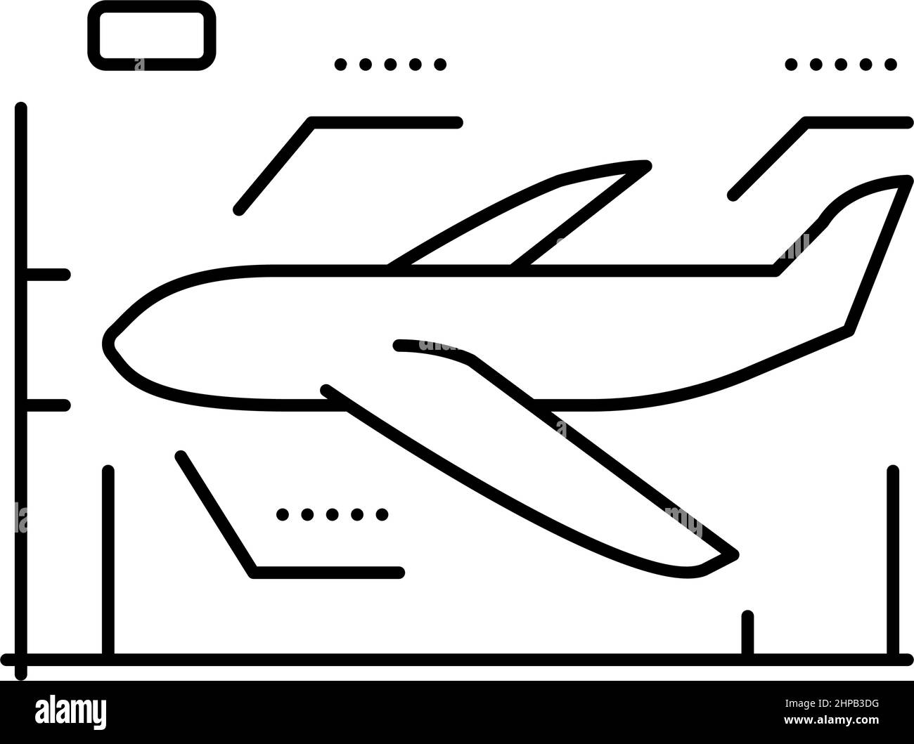 airplane modeling line icon vector illustration sign Stock Vector Image ...