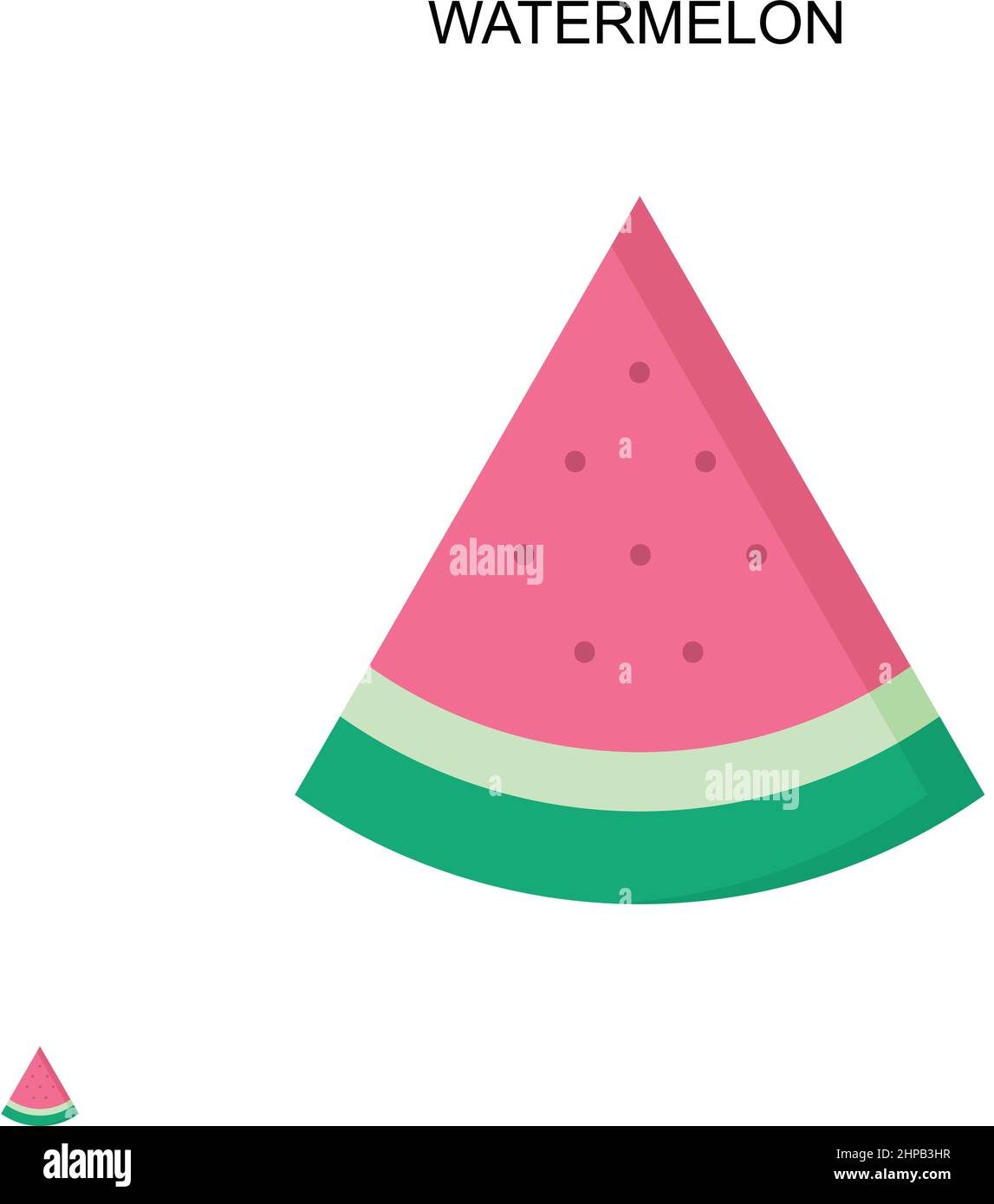 Watermelon Simple vector icon. Illustration symbol design template for ...