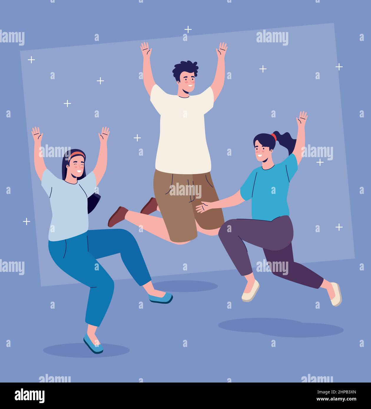 people jumping in the air Stock Vector Image & Art - Alamy